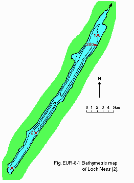 Bathymetric map | Loch Ness | World Lake Database - ILEC